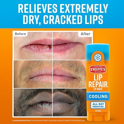 O'Keeffe's Lip Repair Lip Balm With Cooling Relief for Dry, Cracked Lips - Stick (2 Pack) - Moisturizer for Very Dry Lips thumbnail 2