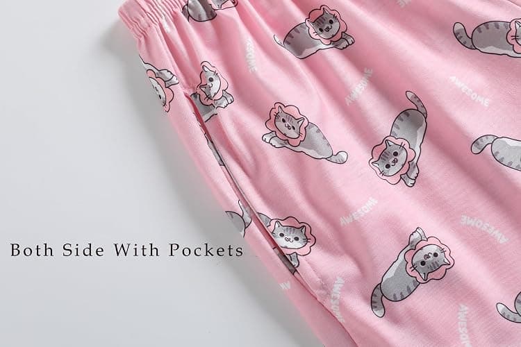 Hupohoi Kids Pajama Sets 3pcs Cartoon Sleepwear Chest Pocket Short Sleeve Top with Shorts Pants Nighty Pjs 6 to 18 Years thumbnail 6