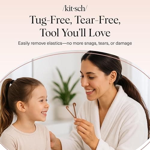 Kitsch Elastic Hair Tie Cutter Tool – Gentle, No Pull For Easy Elastic Bands For Hair Removal | Hair Rubber Bands Cutter | Ideal Gifts for Women & Mothers Day Gifts For Mom – Multicolor, 3pc Set thumbnail 8