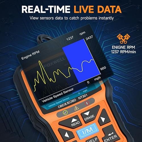 FOXWELL NT301 OBD2 Scanner Live Data Professional Mechanic OBDII Diagnostic Code Reader Tool for Check Engine Light thumbnail 4