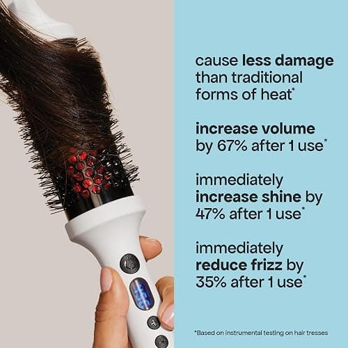 BONDIBOOST Infrared Thermal Brush, Heated Thermal Round Brush for Smooth + Shiny Hair, Dry Hair Styling for Instant Volume, Less Hair Breakage + Minimizes Snags, Frizz-Free thumbnail 2