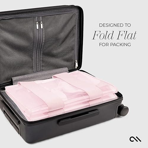 Case-Mate Pink Bow Beach Tote - Lightweight Beach Bag with Phone Pouch for Women - Waterproof, Tip-Proof, Foldable & Washable - Tote Bag for Beach, Pool, Travel and Vacation - Large - Ballet Pink - Large thumbnail 8