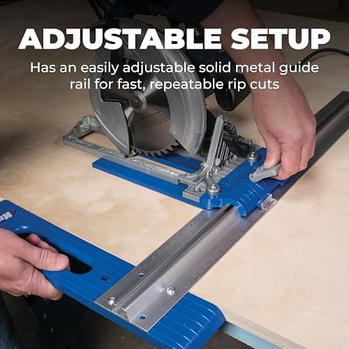 Kreg KMA2685 Rip-Cut Circular Saw Guide - Cutting Tool - Guide is Best for Regular (Side-Blade) Circular Saw - Ensure Compatibility Before Use - Woodworking Tools for Home Improvement thumbnail 7
