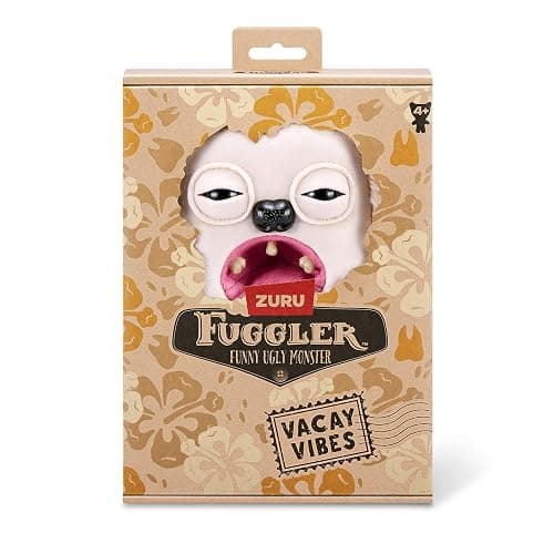 Fuggler Vacay Vibes by ZURU, Funny Ugly Monster, Plush, Collectible, Toy (Hedge Grog - Cream) thumbnail 4