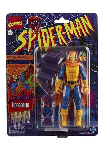 Spider-Man Marvel Legends Series 15 cm Hobgoblin Action Figure Toy, Toy Biz Inspired Design, Includes 3 Accessories: Glider, Pumpkin Bomb, Satchel thumbnail 4