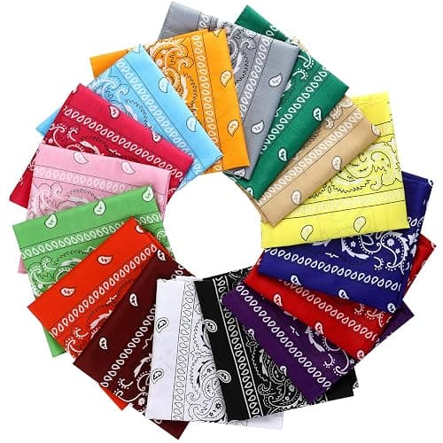 16pcs Bandanas Multi-Purpose Party Outdoor Favor Scarf Headband Handkerchiefs for Women Men Boy Girls - Image 1