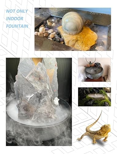 alizzy Ultrasonic Mist Maker, Indoor Fountain Water Feature Pond Portable Reptile Fogger Air humidifier, Halloween Cauldron Mini Fog Machine thumbnail 4
