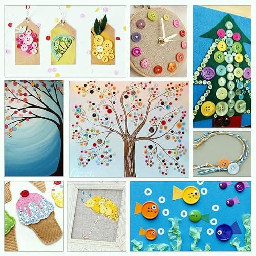 Trimming Shop Round Resin Buttons 2 & 4 Holes Assorted Mixed Colours and Sizes For Sewing Craft, Children’s Handmade Decoration, DIY Project, 50g, Mixed Abstract thumbnail 7