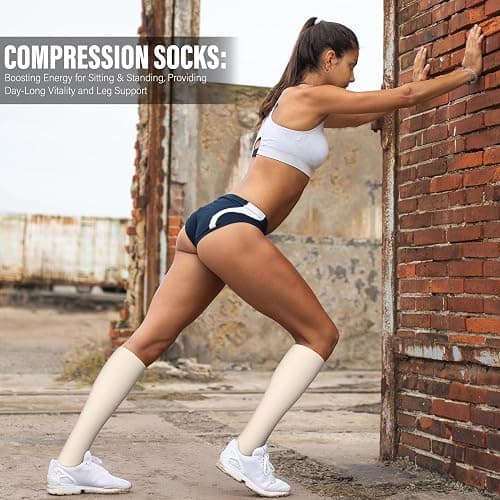 WITHYOU 3 Pairs Compression Socks for Women & Men 15-20 mmHg,Best Support for Nurses Running Hiking thumbnail 5