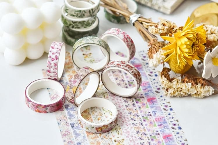 YUBX Flowers Washi Tape Set 60 Rolls Floral Patterns Decorative Skinny Blooms Masking Tapes for Arts, DIY Crafts, Journals, Planners, Scrapbook, Wrapping (Spring) thumbnail 8
