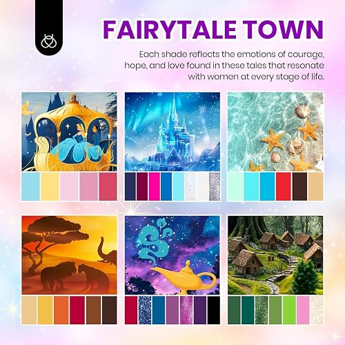Beetles Gel Nail Polish Set - 44 PCS Brown Nude Burgundy Gel Polish Winter Nails Fairytale Town Collection with 4Pcs Base Glitter Matte Glossy Top Coat Soak off Uv Gel DIY Manicure thumbnail 2