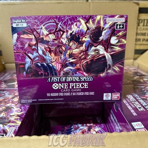 OP11 Booster Box English A Fist of Divine Speed Booster Box Display Factory Sealed for OP11 One Piece English TCG (24 Packs) thumbnail 5