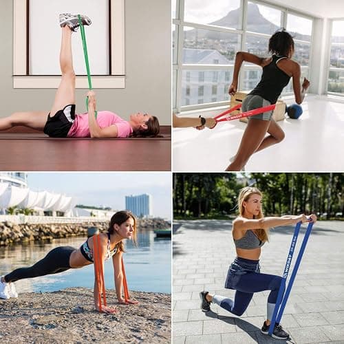 WIKDAY Resistance Bands, Pull Up Bands, Workout Bands for Exercise, Thick Heavy Resistance Band Set with Door Anchor, Elastic Bands for Body Stretching, Crossfit Training at Home/Gym Men & Women Women thumbnail 7