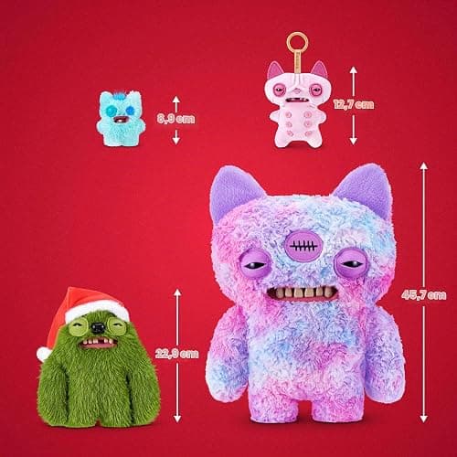 Fuggler Festive Fuggs 9 Inch Series 2 Plush (Sasquinch) de ZURU | Divertido monstruo feo con dientes caracteristicos, peluche coleccionable suave y abrazable, para fans y coleccionistas thumbnail 3