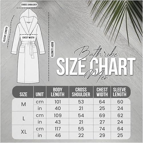 NY Threads Luxury Men’s Hooded Dressing Gown Super Soft Men’s Fleece Robe Cozy Hooded Plush Loungewear - M - Grey thumbnail 3