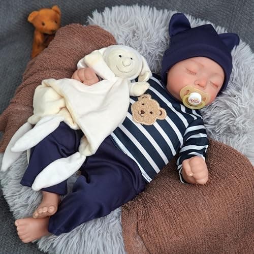 BABESIDE Realistic Baby Doll with Heartbeat - Kai, 17 inch Handmade Reborn Baby Dolls Boy with Crying and Babbling Voice, Real Baby Dolls That Look Real for Girls Boys Kids Age 3+ thumbnail 7