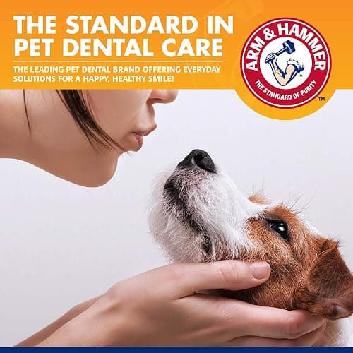 Arm & Hammer for Pets Tartar Control Kit for Dogs Contains Toothpaste, Toothbrush & Fingerbrush Reduces Plaque & Tartar Buildup, 3-Piece Kit, Banana Mint Flavor (Pack of 1) thumbnail 6