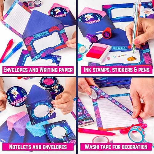 GirlZone Secret Agent Spy Kit for Girls Ages 8 to 12 | Invisible Ink Pen, Spy Glasses and ID Card | Fun Christmas Gift for Kids Who Love Secret Missions" thumbnail 6