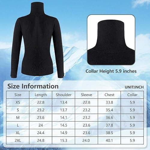 Heated Thermal Top for Women Electric Sweater Shirt Base Layer with Battery thumbnail 2