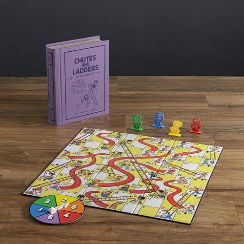 WS Game Company Chutes and Ladders Vintage Bookshelf Edition, Decorative Library Case with Slipcover, Nostalgic 1979 Design, Family Board Games for Collectors & Kids Ages 3+ thumbnail 3