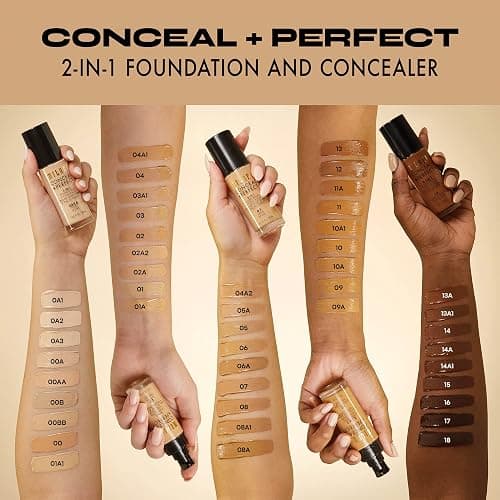 Milani Conceal + Perfect 2-in-1 Foundation + Concealer for a Flawless Complexion, Under Eye Corrector, Cover Redness and Imperfections, Waterproof and Sweatproof - Natural Beige - 05A-Natural Beige - 1 Fl Oz (Pack of 1) thumbnail 5