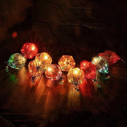 Vigdur Multicolor - Decorative String Lights Plug in with 10 Bulbs Connectable, Indoor Outdoor Patio Lights for Party Wedding Bedroom Bistro Cottagecore Decor thumbnail 4