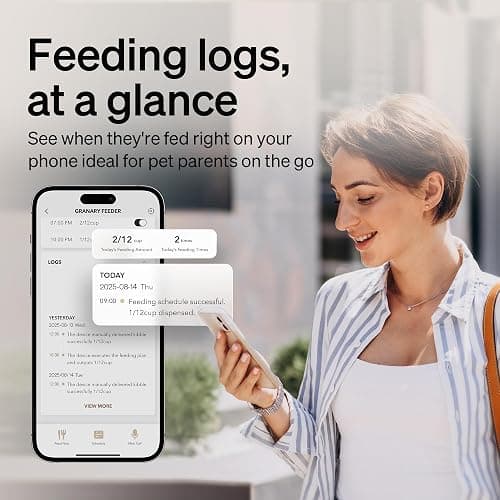 PETLIBRO 5L Automatic Cat Feeder for 2 Cats, 5G&2.4G Wi-Fi Programmable Cat Food Dispenser with Dual Stainless Steel Bowls, Airtight Lock Fresh Technology, Low Food Sensor thumbnail 4