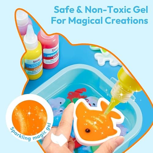 Klever Kits Glow-in-The-Dark Water Gel Kit, Magic Fairy Water Pets Toy Kit with 10 Gels(7 Glow-in-The-Dark Gels), 12 Molds, Preserving Bottle, DIY STEM Craft Kits, Arts and Crafts for Kids thumbnail 5