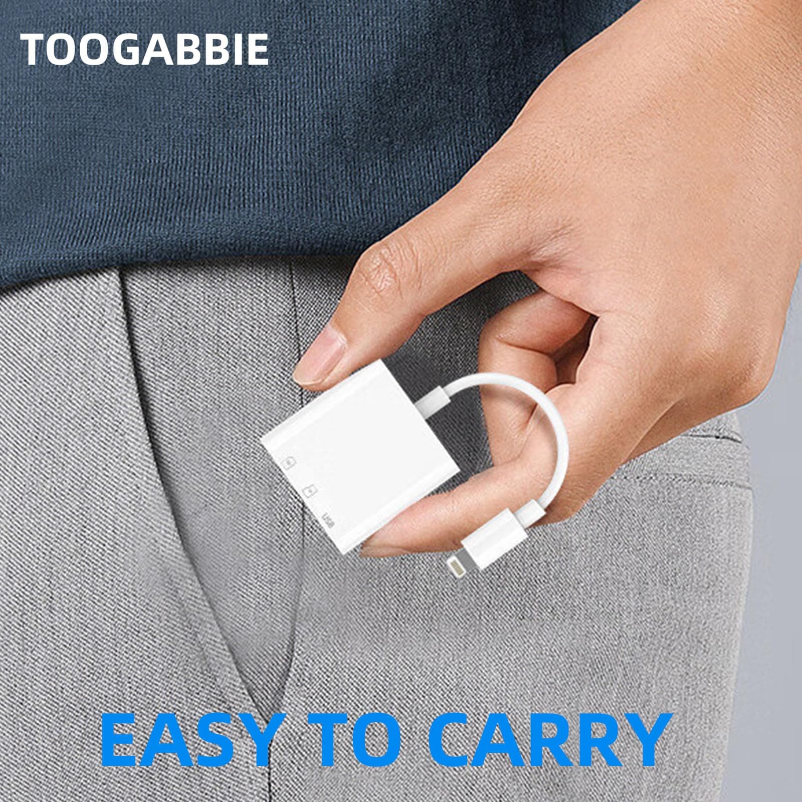 Apple Lightning to SD/TF Dual Card Slot Reader for iPhonePad, SD Card Reader for iPhone 2 in 1 Micro SD/TF Memory Card Adapter,Apple Lightning to SD & TF Card Reader to Phone thumbnail 9