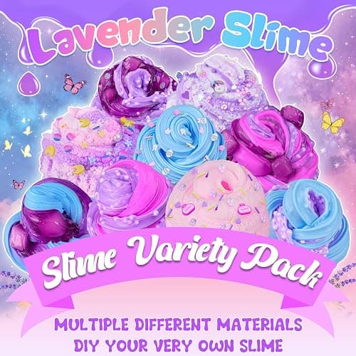 6 Pack Slimes, Purple Slime for Kids, Butter Cloud Slime kit for Girls Ages 8-12, Toys for Girls and Boys, Birthday Halloween Christmas Party Favors for Kids Goodie Bag Stuffers thumbnail 6