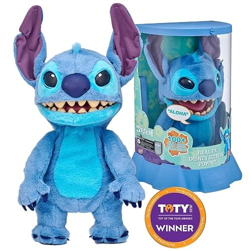 Wow! Stuff Disney Stitch Puppetronic by RealFX | Looks, Feels & Sounds Real! | Disney's Lilo & Stitch | Over 100 Action & Sounds | 18" High | Ages 6+ thumbnail 3