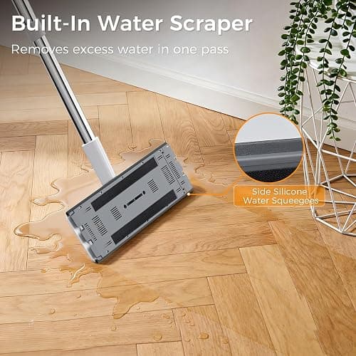YASHE Mop and Bucket Set with Detachable Space-Saving Bucket, Mop for Floor Cleaning with Wringer, Wall Mop with 360° Rotating Mop Head, 2 Reusable Microfiber Mop Pads thumbnail 7