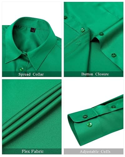 J.VER Womens Dress Shirts Long Sleeve Button Down Shirt Wrinkle-Free Business Casual Blouse Office Work Tops thumbnail 4