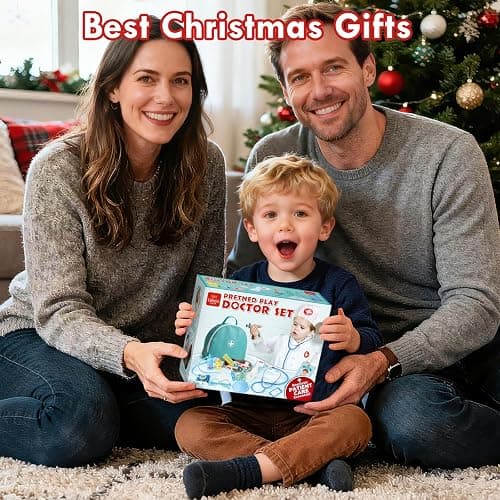 Lehoo Castle Kids Doctors Set, Pretend Doctor Kit Toys Medical Playset, Wooden Play Toys, Educational Toys for 3 Year Old Boys thumbnail 9