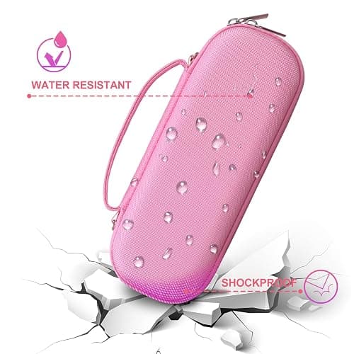 BOVKE Carrying Case for Beats Pill - Portable Bluetooth Speaker, New Beats Pill Wireless Speaker Travel Holder Bag with Extra Mesh Pocket for Charging Cables, Accessories, Pink thumbnail 6