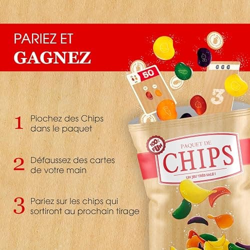 Mixlore - Paquet de Chips - Jeu de Société Idéal pour s'Amuser en Famille ou Entre Amis en Soirée - De 2 à 5 Joueurs - Jeu d'Ambiance - À Partir de 8 Ans thumbnail 4