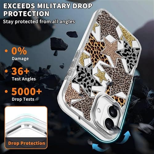 OKBUOK for iPhone 16 Plus Case [Compatible with Magsafe],Girls Women Clear Magnetic Case Silicone Shockproof Protective Cover with Pattern Star Collage thumbnail 5