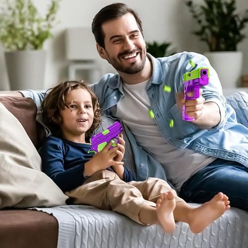 LLESSOO Shell Ejecting Toy, 2 Packs Fidget Toys, Toys with 10 Shells Can be Loaded but Can't be Fired, Great Birthday Gifts for Boys Kids Adults (Purple) thumbnail 2