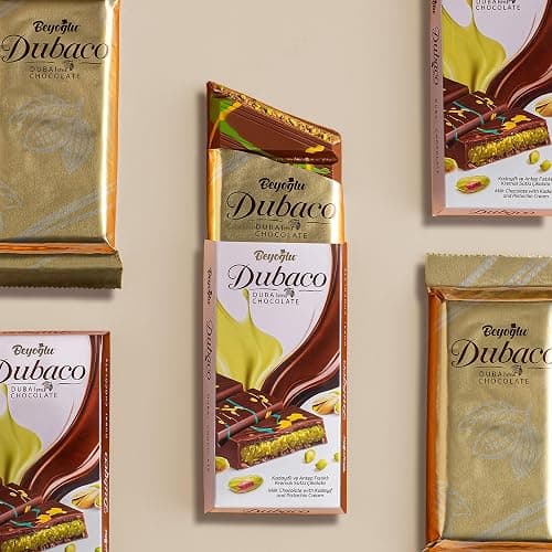 Beyoglu Dubaco Dubai Chocolate Bar Pistachio 7.05 Oz (Pack of 1), Luxury & Premium Dubai Milk Chocolate Bar Filled with Pistachio Butter & Shredded Knafeh Kadayif thumbnail 8