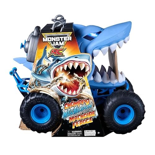 Monster Jam Chomping Megalodon RC Toy Monster Truck, 1:15 Scale | Remote Control Truck Toy, Chomping Action with Wheelies & Spins, Easy to Use Remote, Pretend Play Gifts for Kids Ages 4+ thumbnail 9