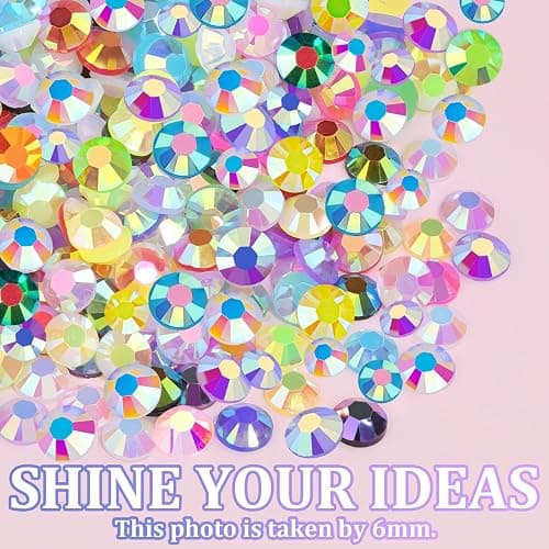 2 Boxes Jelly Rhinestones for Bedazzling, 24500Pcs 4mm&5mm Multicolor Flatback Resin Gems for Crafting, Bedazzler Kit with 3Pcs 10ml B7000 Jewelry Glue for DIY Crafts Tumblers Fabric Decor Nail Art thumbnail 7