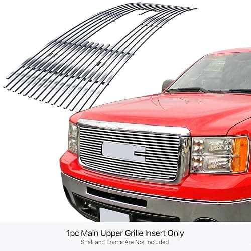 APS Compatible with 2007-2013 GMC Sierra 1500 New Body 2007-2010 Denali Billet Grille Grill Insert G66474A thumbnail 3