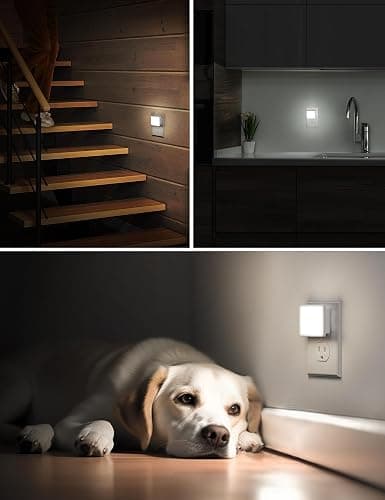 L LOHAS LED Night Lights Plug into Wall 2-Pack, 0.3W Plug in Night Light, Dusk to Dawn, 5000K Daylight White Bright Nightlight Auto-On/Off for Adults Kids Room Bedroom Bathroom Hallway Kitchen Non-Dim thumbnail 6