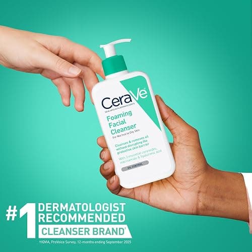 CeraVe Foaming Facial Cleanser, Daily Face Wash for Oily Skin, Hyaluronic Acid + Ceramides + Niacinamide, Fragrance Free, Non-Drying Oil Control Face Wash, 16 Fluid Ounces thumbnail 6