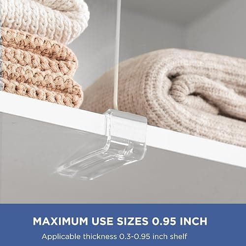 HBlife 6 Pack Closet Organizers and Storage, Clear Shelf Dividers, Vertical Purse Organizer for Closet Perfect for Sweater, Shirts, Handbags in Bedroom and Kitchen, Acrylic Bookshelf for Organization thumbnail 4
