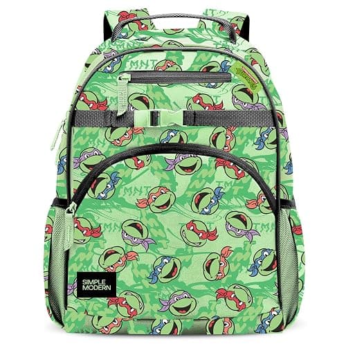 Simple Modern TMNT Kids Backpack for School, Girls, Boys | 12L | Fletcher Teenage Mutant Ninja Turtles School Backpack for Toddler, Preschool, Kindergarten | Fits Lunch Box, Cute | Medium - Image 1