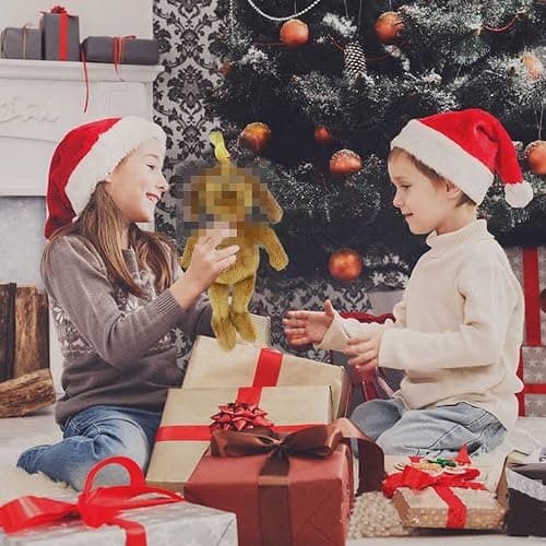 RELIGES 9 inches Green Christmas Monster Plush Toy – Soft Christmas Stuffed Animal Doll for Boys and Girls, Perfect for Christmas Decorations and Gifts (Sneaky Green) thumbnail 6