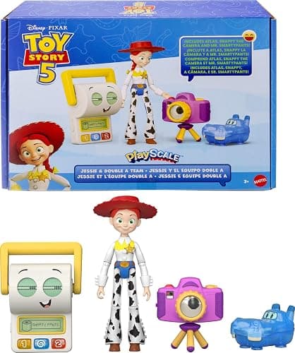 Mattel Disney and Pixar Toy Story 5 Action Figures Multipack, Playscale 7 Inch Posable Movie Accurate Toys Jessie & Double A Team - Image 1