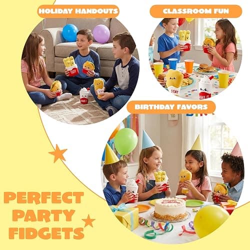JOYIN 4 Pcs Emotional Support Plushies, Easter Fast Food Plush Stuffed Toys Set, Cute Burger Fries & Milkshake Plush Pillow for Girls Boys Teens, Fun Comfort Food Gift Box for Birthday & Care Package thumbnail 4