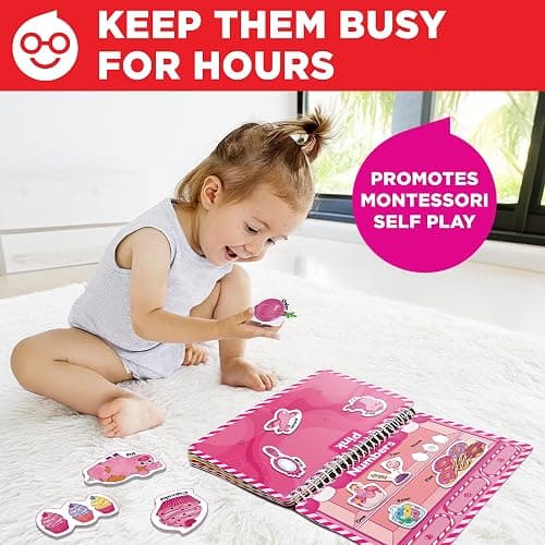 Doctor Jupiter My First Montessori Busy Book for Toddlers 1+ Year Olds | Preschool Learning Activities - Educational Travel Toys | Birthday Gift for Girls Ages 1,2,3 thumbnail 4